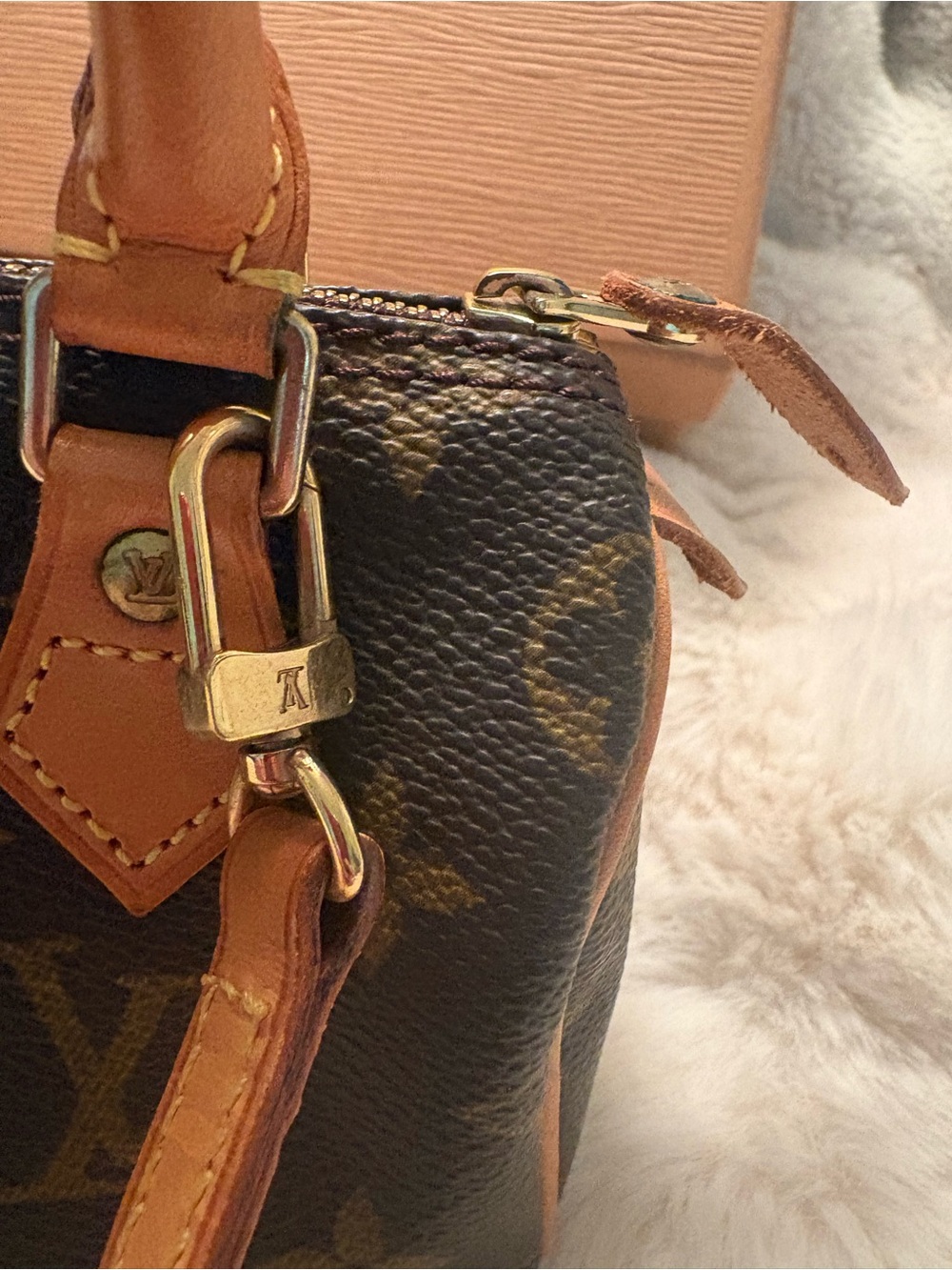 Louis Vuitton Brown and Tan Monogram Nano Bag - Picture 5 of 16